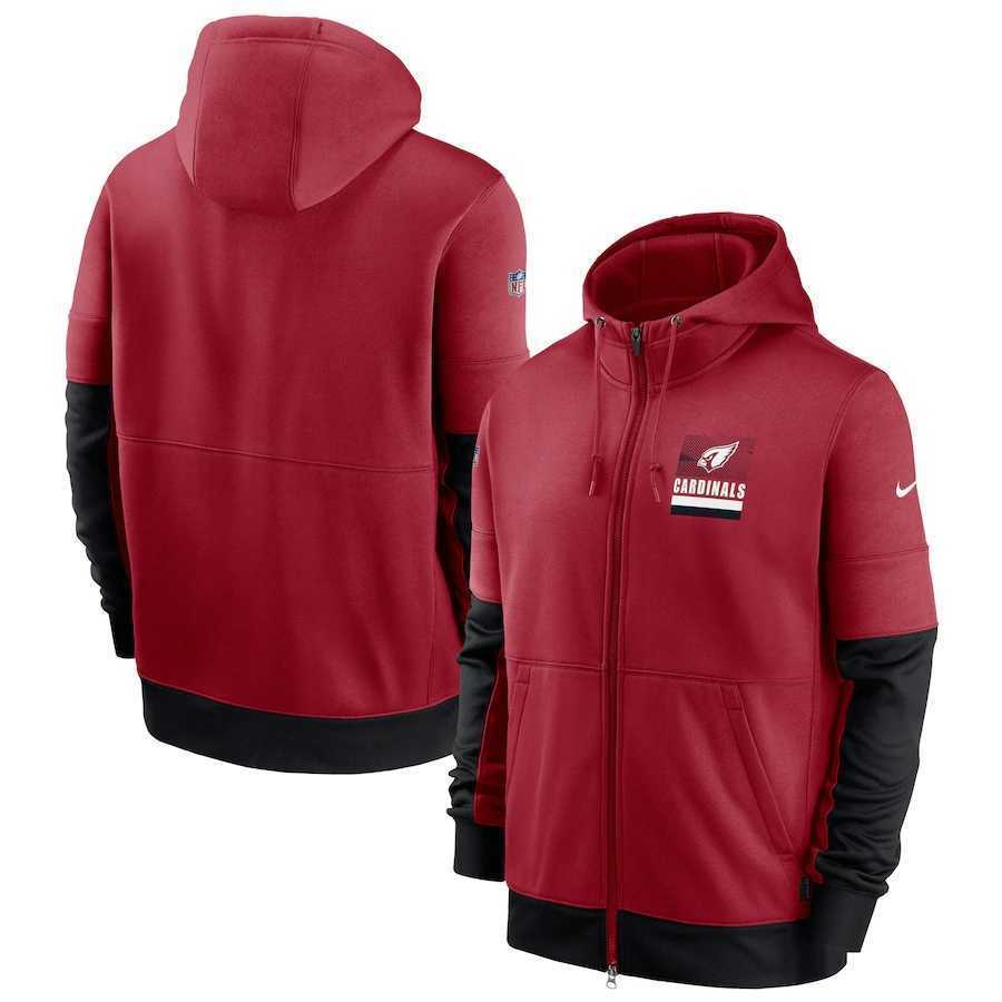 Men's Arizona Cardinals New 2020 Nike Red Black Fan Gear Mascot Performance Full Zip Hoodie,We sell and wholesale Men's Arizona Cardinals New 2020 Nike Red Black Fan Gear Mascot Performance Full Zip Hoodie on line form chian!